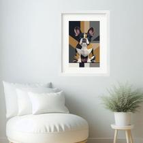 Quadro Arte Geométrica Bulldog Francês- 60x48cm Quadro Arte Geométrica Bulldog Francês- 60x48cm