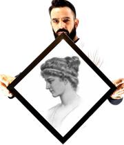 Quadro Arte Geometrica Hipátia De Alexandria Feminismo 46cm Quadro Arte Geometrica Hipátia De Alexandria Feminismo 46cm