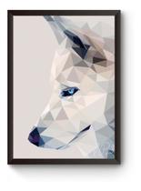 Quadro Arte Geométrica Lobo Poster Moldurado Quadro Arte Geométrica Lobo Poster Moldurado