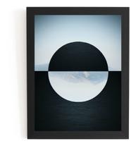 Quadro Arte Geometrica Sol Negro E Lua Eclipse Magico 44x32