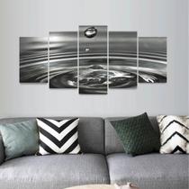 Quadro Arte Gota De Água Mosaico Em Preto E Branco