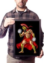 Quadro Arte Guerreiro Spartan Treino Decoração Academia