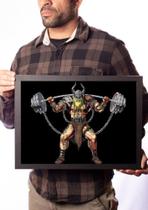 Quadro Arte Guerreiro Viking Treino Decoração Academia Quadro Arte Guerreiro Viking Treino Decoração Academia