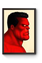 Quadro Arte Hulk Vermelho Poster