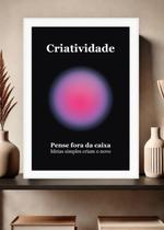 Quadro Arte/Ideia/Criatividade com Vidro e Moldura Branca Tamanho:21cm x 30cm (A4)