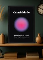 Quadro Arte/Ideia/Criatividade com Vidro e Moldura Preta Tamanho:21cm x 30cm (A4) Quadro Arte/Ideia/Criatividade com Vidro e Moldura Preta Tamanho:21cm x 30cm (A4)