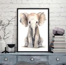 Quadro Arte Infantil Elefantinho 24x18cm