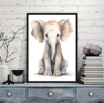 Quadro Arte Infantil Elefantinho 45X34Cm
