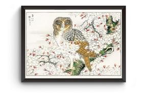 Quadro Arte Japonesa Coruja Poster