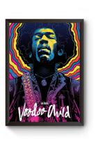 Quadro Arte Jimi Hendrix Poster Moldurado