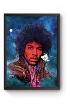 Quadro Arte Jimmy Hendrix Poster Moldurado