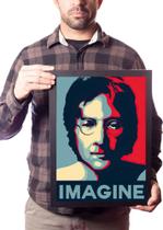 Quadro Arte John Lennon Imagine Poster Moldurado