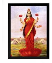 Quadro Arte Lakshmi Deusa Da Riqueza Hindu Lótus Quadro Arte Lakshmi Deusa Da Riqueza Hindu Lótus