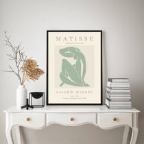 Quadro Arte Matisse Mulher Verde Suave 45x34cm - com vidro