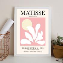 Quadro Arte Matisse Paleta Rosa 45x34cm - com vidro