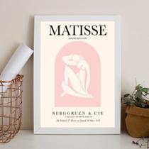 Quadro Arte Matisse Rosa Pink 24x18cm - com vidro