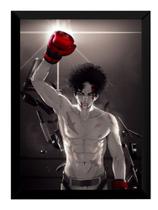 Quadro Arte Megalo Box Anime Gearless Joe Poster Moldurado