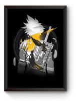Quadro Arte Minimalista Final Fantasy 7 Poster Moldurado