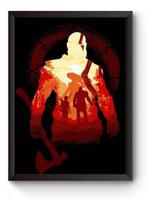 Quadro Arte Minimalista God Of War Poster Moldurado Quadro Arte Minimalista God Of War Poster Moldurado