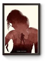 Quadro Arte Minimalista Tomb Raider Poster Moldurado - Fanarte