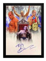 Quadro Arte Mma Lutadores Emilianenko Fedor Assinado 42x29cm Quadro Arte Mma Lutadores Emilianenko Fedor Assinado 42x29cm