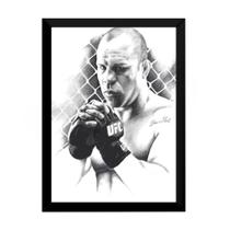 Quadro Arte Mma Lutadores Wanderley Silva Axe Murder 42x29cm