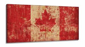 Quadro Arte Mosaico Bandeira Canadá decorativo em Tecido Canvas Quadro Arte Mosaico Bandeira Canadá decorativo em Tecido Canvas