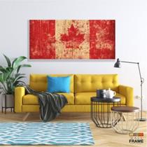 Quadro Arte Mosaico Bandeira Canadá Decorativo