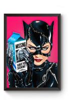 Quadro Arte Mulher Gato Tim Burton Poster