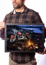 Quadro Arte Paisagem Moto Clube Decoração