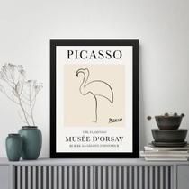 Quadro Arte Picasso - Flamingo 33X24Cm - Com Vidro