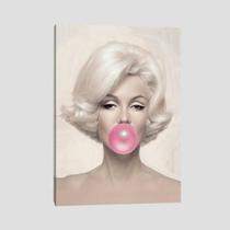 Quadro Arte Pop Marilyn Chiclete Tela No Chassi 45X30Cm