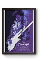 Quadro Arte Prince Purple Rain Poster Moldurado