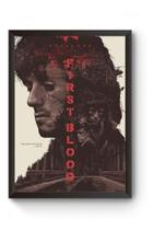 Quadro Arte Rambo Fisrt Blood Poster Moldurado