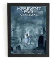 Quadro Arte Resident Evil Apocalipse Game Poster Moldurado