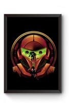 Quadro Arte Simplista Game Metroid Poster Moldurado
