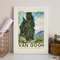 Quadro Arte Van Gogh - Cypresses 24x18cm - com vidro Quadro Arte Van Gogh - Cypresses 24x18cm - com vidro