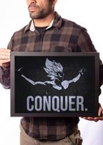 Quadro Arte Vegeta Arnold Conquer Decoração Ct Saiyajin