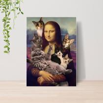 Quadro Artes Clássicas Engraçadas Monalisa A4 Placa MDF 11