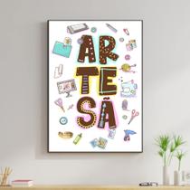 Quadro Artesã Atelie Artesanato Profissão Decorativo 28x40cm Quadro Artesã Atelie Artesanato Profissão Decorativo 28x40cm