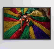 Quadro Artesão secando tapetes tradicionais Quadro Artesão secando tapetes tradicionais