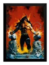 Quadro Artista Ken Kelly Manowar Guerreiro Rpg Grande 42x29 Quadro Artista Ken Kelly Manowar Guerreiro Rpg Grande 42x29
