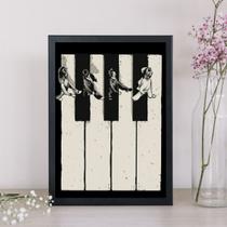 Quadro Artístico Beatles - Piano 24x18cm