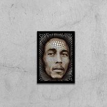 Quadro Artístico Bob Marley 24x18cm - com vidro