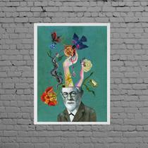 Quadro Artístico Freud Colagem 45x34cm Quadro Artístico Freud Colagem 45x34cm