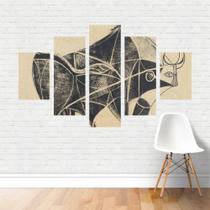 Quadro Artístico Le Taureau Pablo Picasso Touro Formas Canva