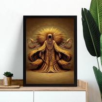 Quadro Artístico Orixá Obaluaê 24X18Cm - Com Vidro