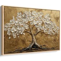 Quadro Árvore da Vida em Flores de Ouro Celestial