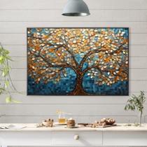 Quadro árvore Da Vida Folhas Coloridas