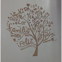 Quadro Arvore Frases Branco Em Mdf